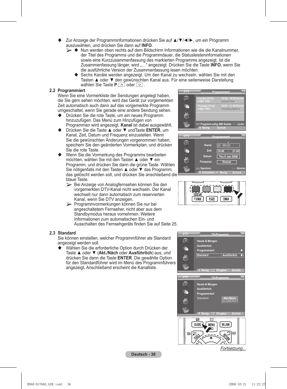 Fortsetzung | Samsung PS58A656T1F User Manual | Page 163 / 567