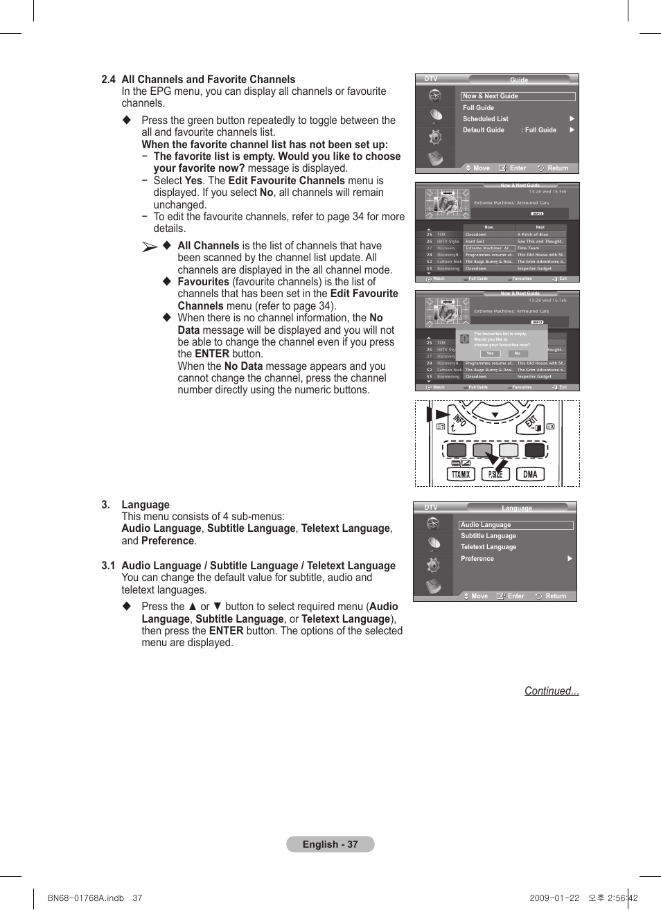 Samsung PS58A656T1F User Manual | Page 37 / 567
