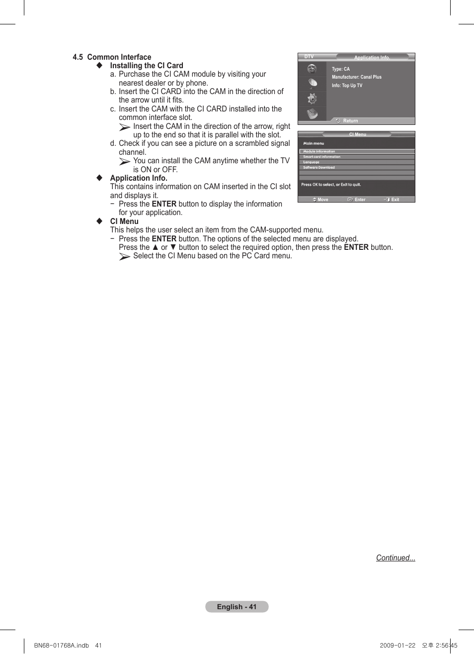Samsung PS58A656T1F User Manual | Page 41 / 567
