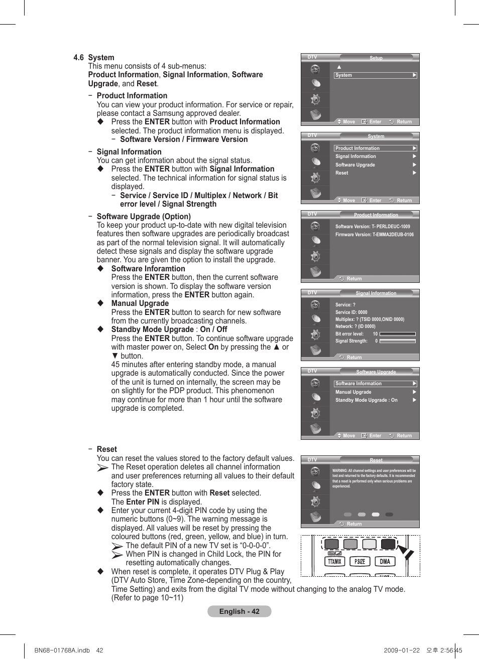 Samsung PS58A656T1F User Manual | Page 42 / 567