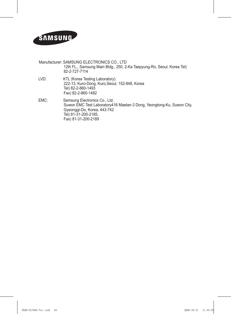 Samsung PS58A656T1F User Manual | Page 566 / 567