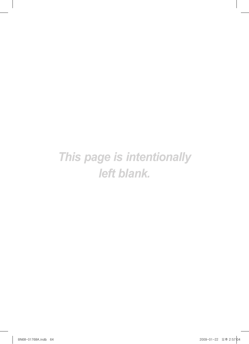 This page is intentionally left blank | Samsung PS58A656T1F User Manual | Page 64 / 567