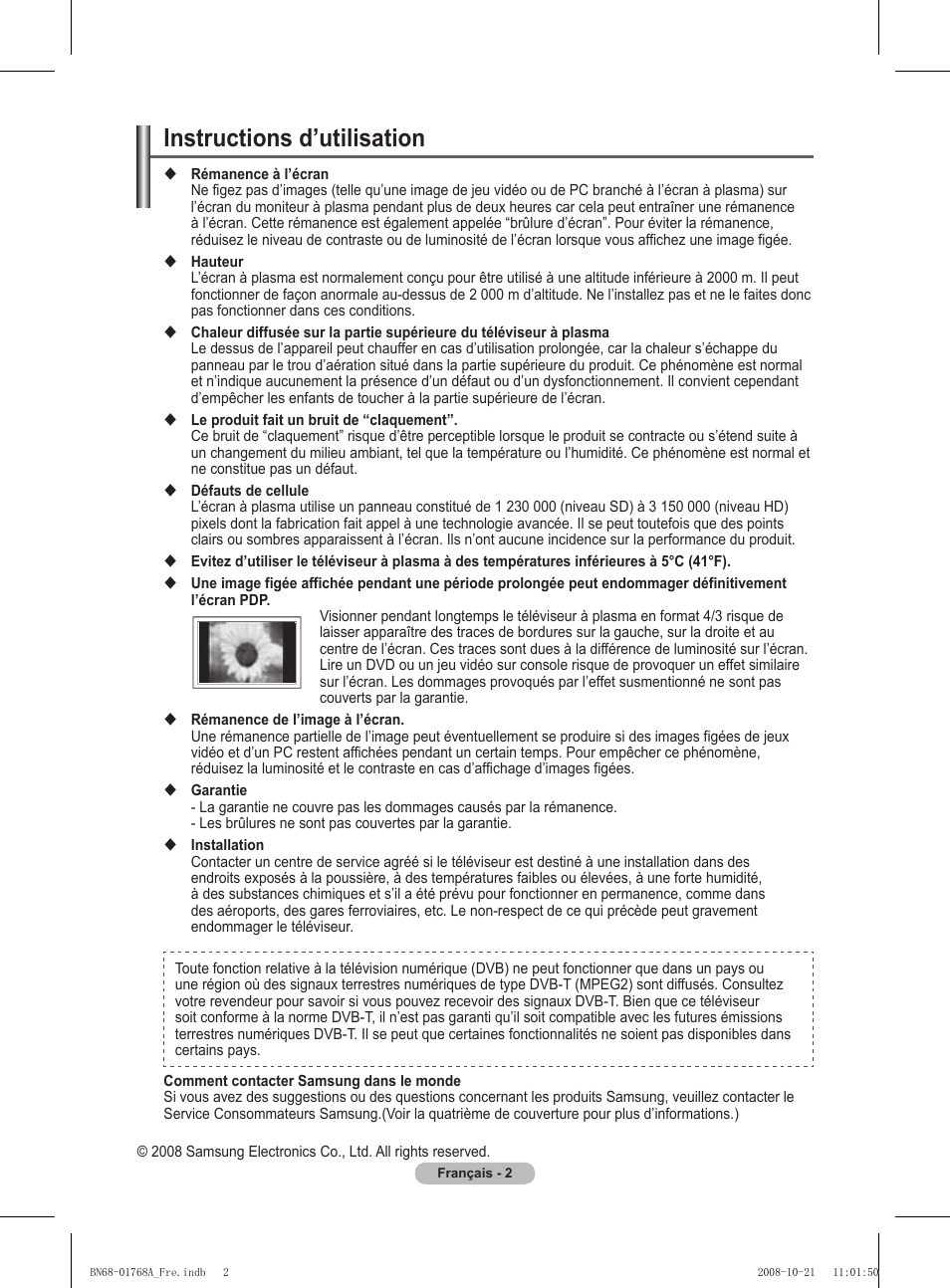 Instructions d’utilisation | Samsung PS58A656T1F User Manual | Page 66 / 567