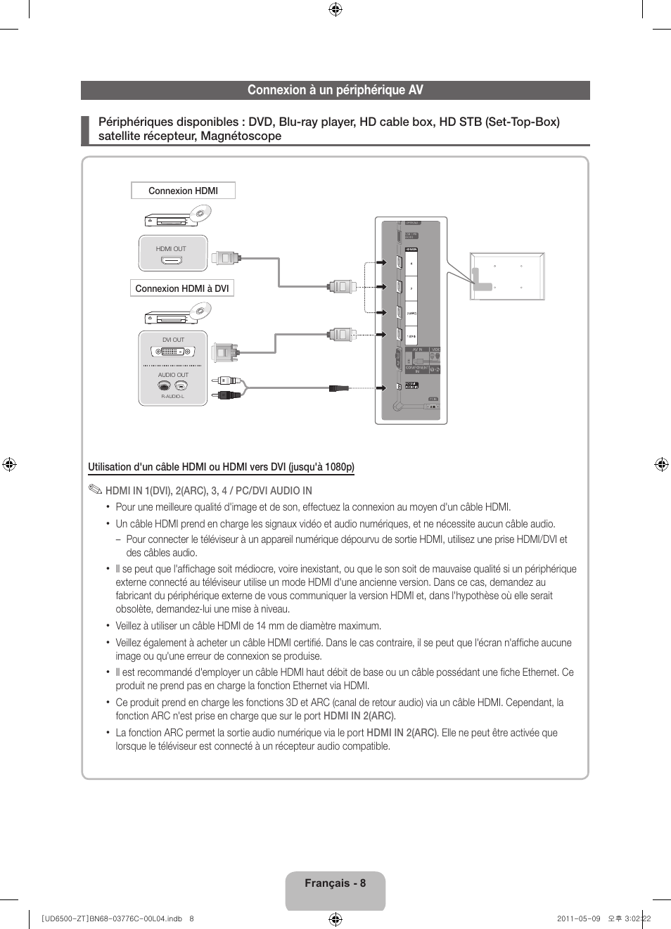 Samsung UE40D6510WQ User Manual | Page 70 / 84