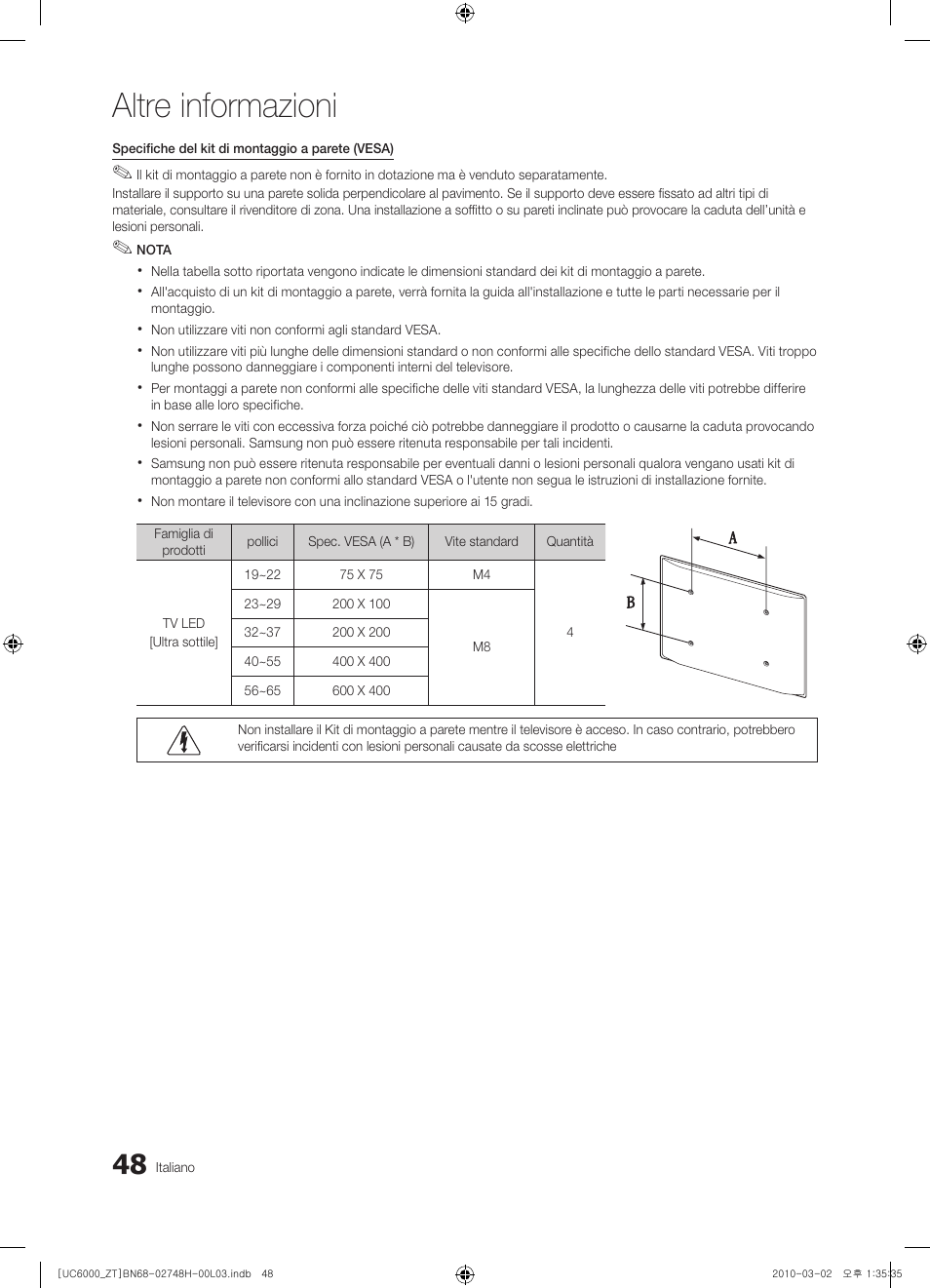 Altre informazioni | Samsung UE32C6000RP User Manual | Page 102 / 165