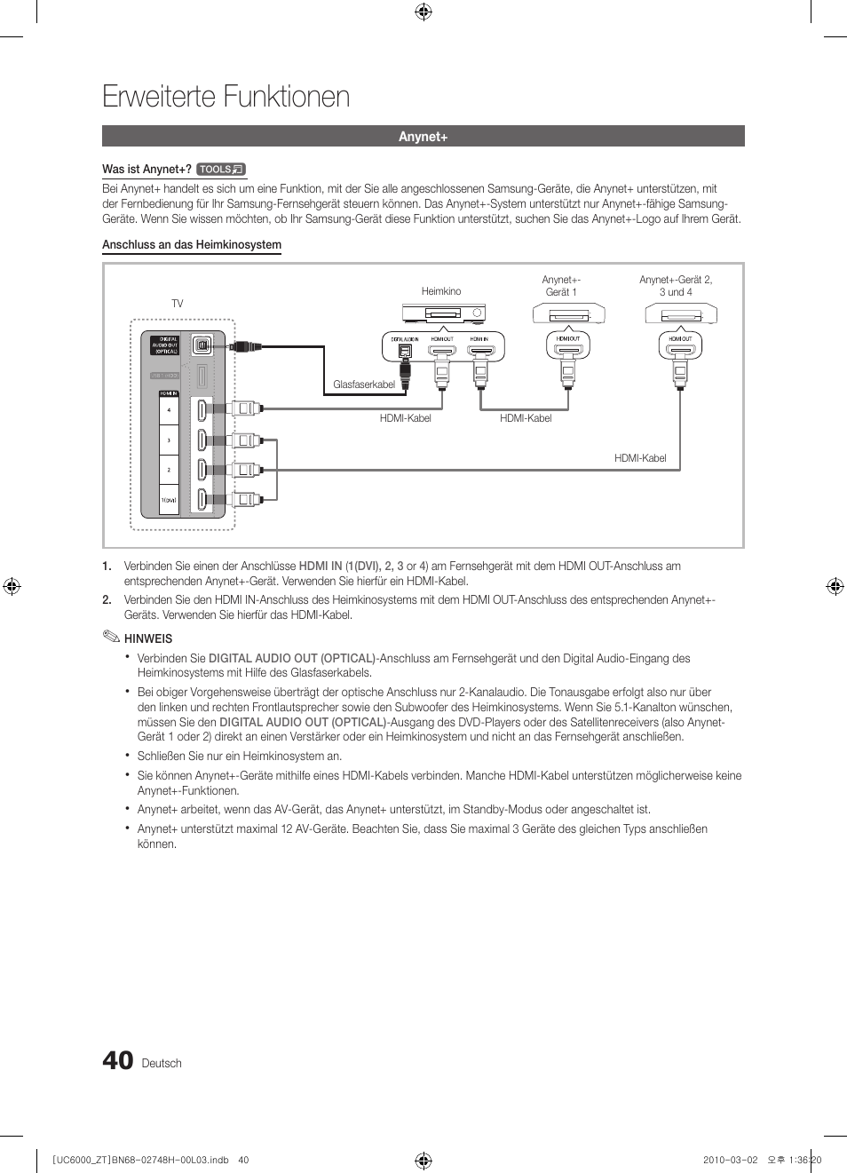 Erweiterte funktionen | Samsung UE32C6000RP User Manual | Page 150 / 165