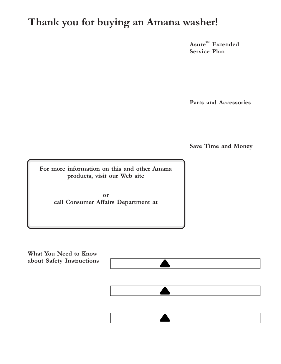 Danger, Warning, Caution | Amana RS3100007 User Manual | Page 39 / 66