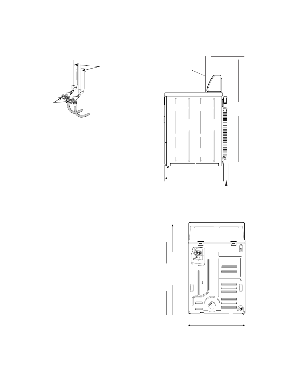 Before you install, Location, Washer dimensions | Amana RS3100007 User Manual | Page 55 / 66