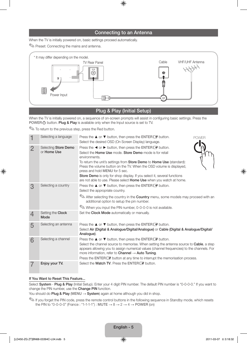 Samsung LE22D450G1W User Manual | Page 5 / 67