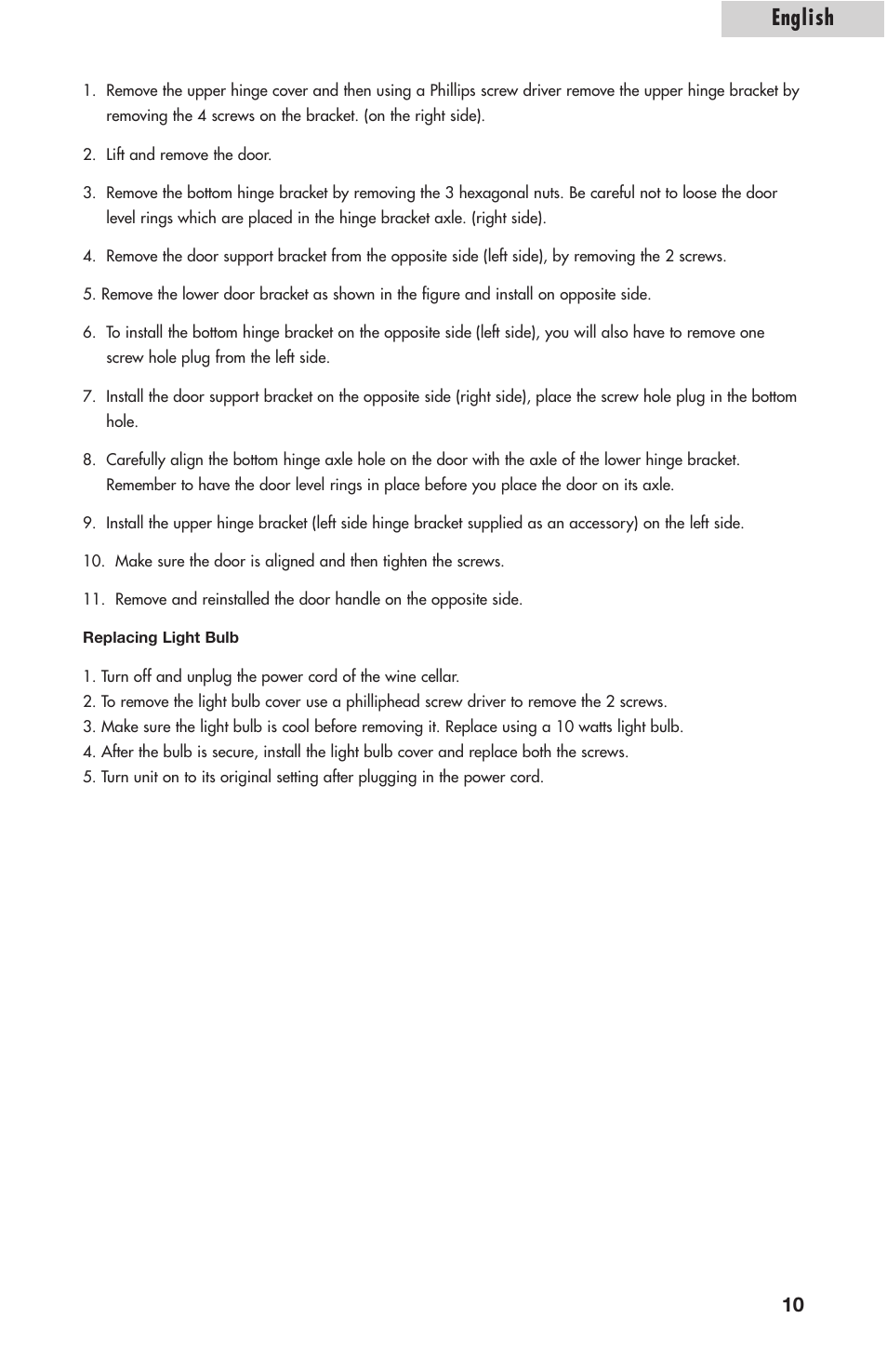 English | Amana AWCE50ARS User Manual | Page 12 / 44