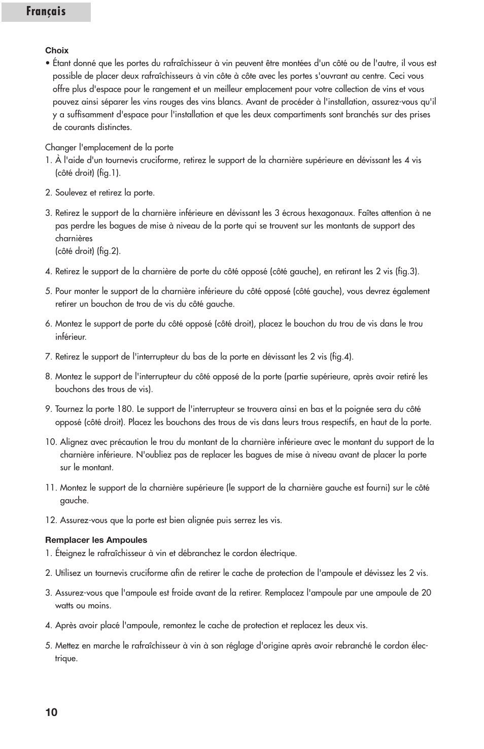 Français | Amana AWCE50ARS User Manual | Page 25 / 44