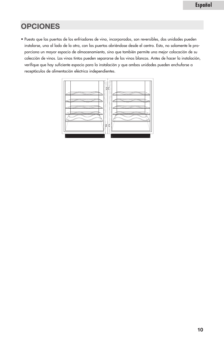Opciones | Amana AWCE50ARS User Manual | Page 38 / 44
