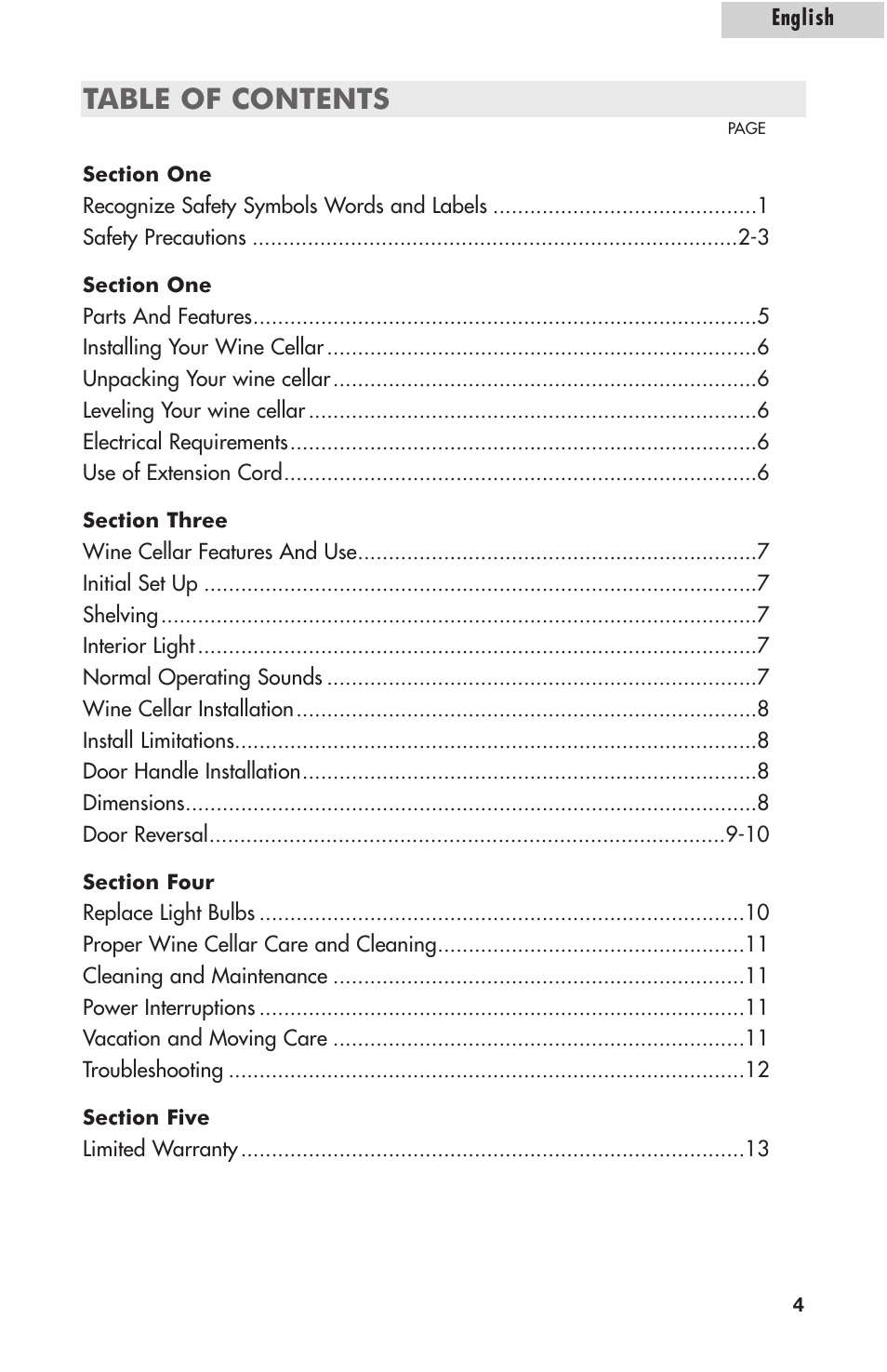 Amana AWCE50ARS User Manual | Page 6 / 44