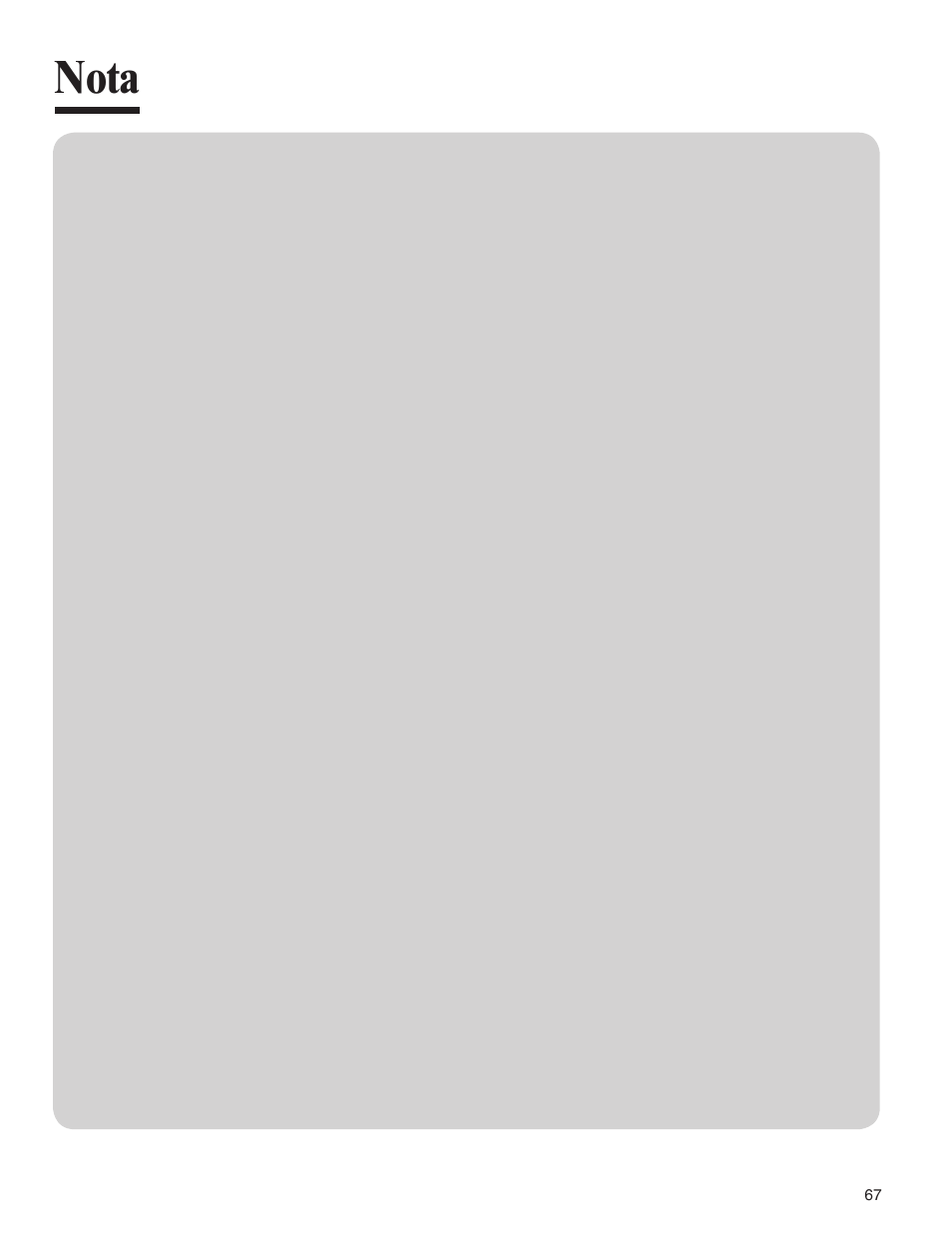 Nota | Amana MMV1153BA User Manual | Page 67 / 68