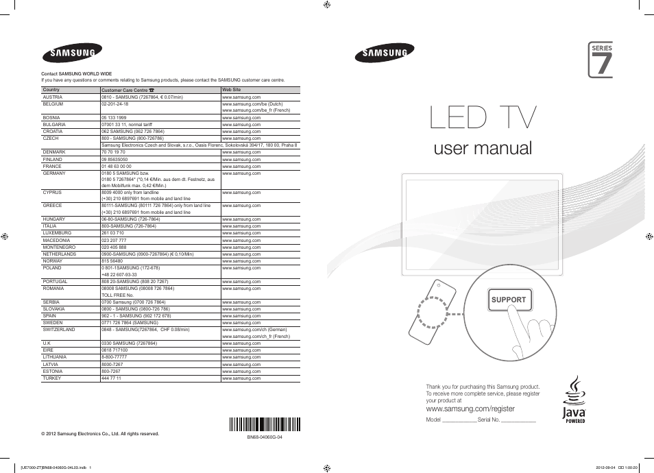 Samsung UE46ES7000Q User Manual | 71 pages