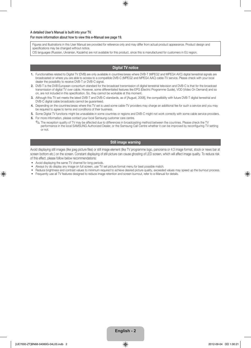 Samsung UE46ES7000Q User Manual | Page 2 / 71