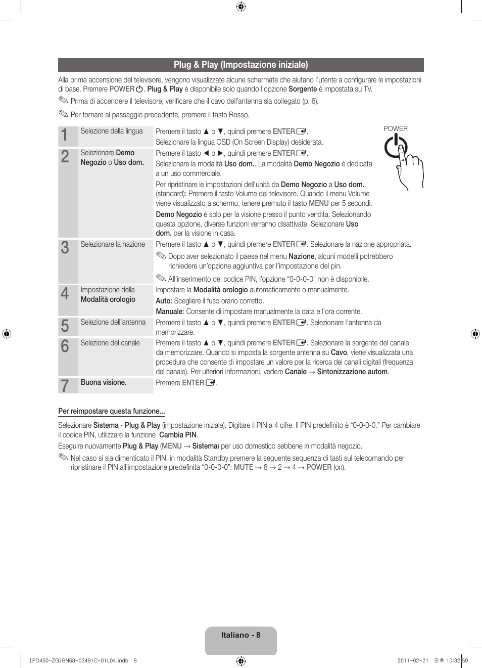 Samsung PS51D450A2W User Manual | Page 62 / 74