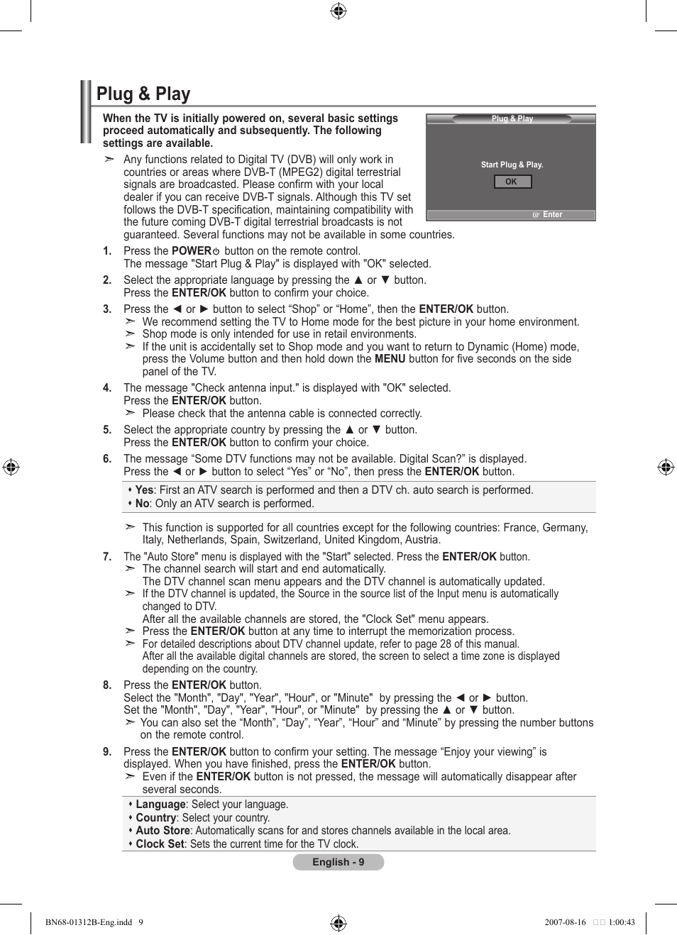 Plug & play | Samsung LE40F86BD User Manual | Page 11 / 516