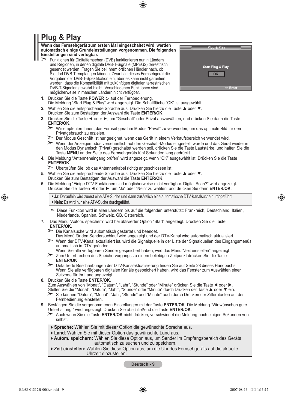 Plug & play | Samsung LE40F86BD User Manual | Page 139 / 516