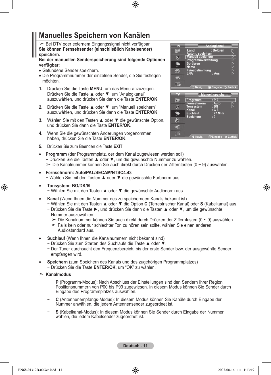 Manuelles speichern von kanälen | Samsung LE40F86BD User Manual | Page 141 / 516