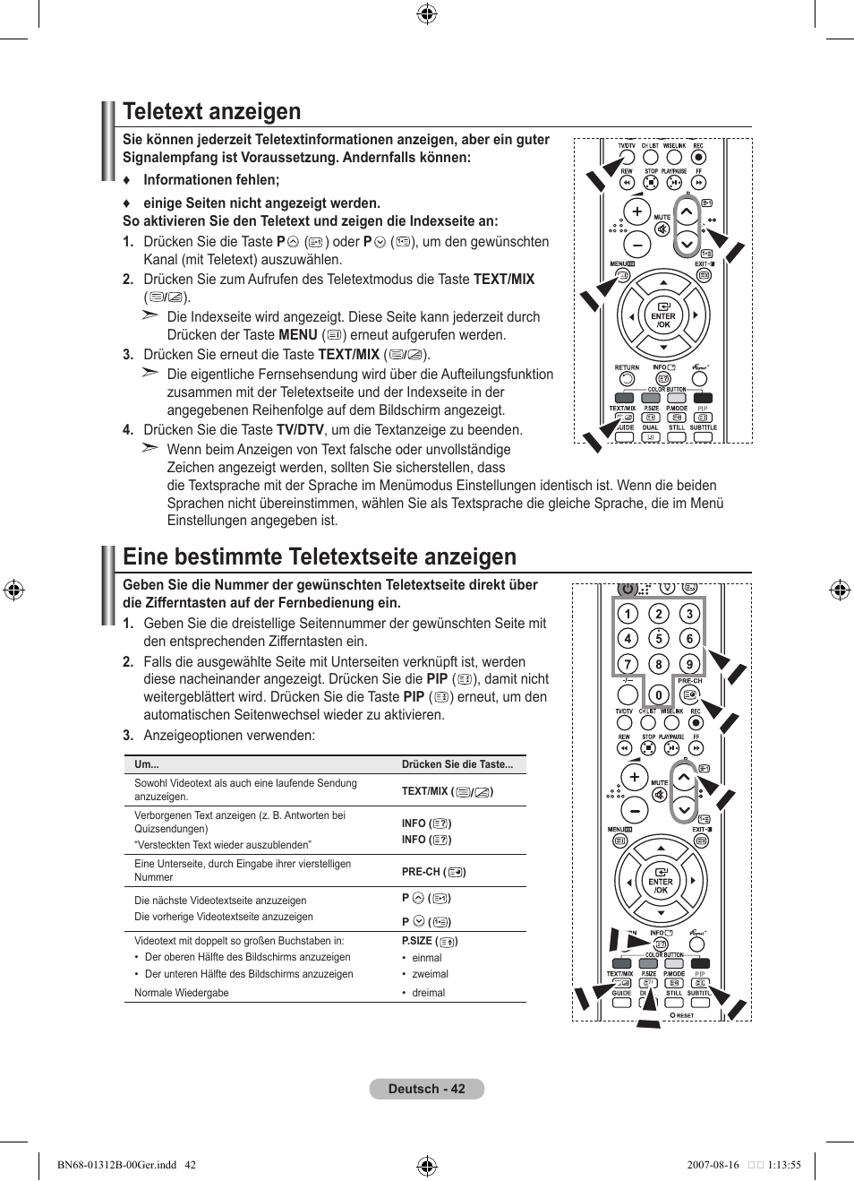 Teletext anzeigen, Eine bestimmte teletextseite anzeigen | Samsung LE40F86BD User Manual | Page 172 / 516