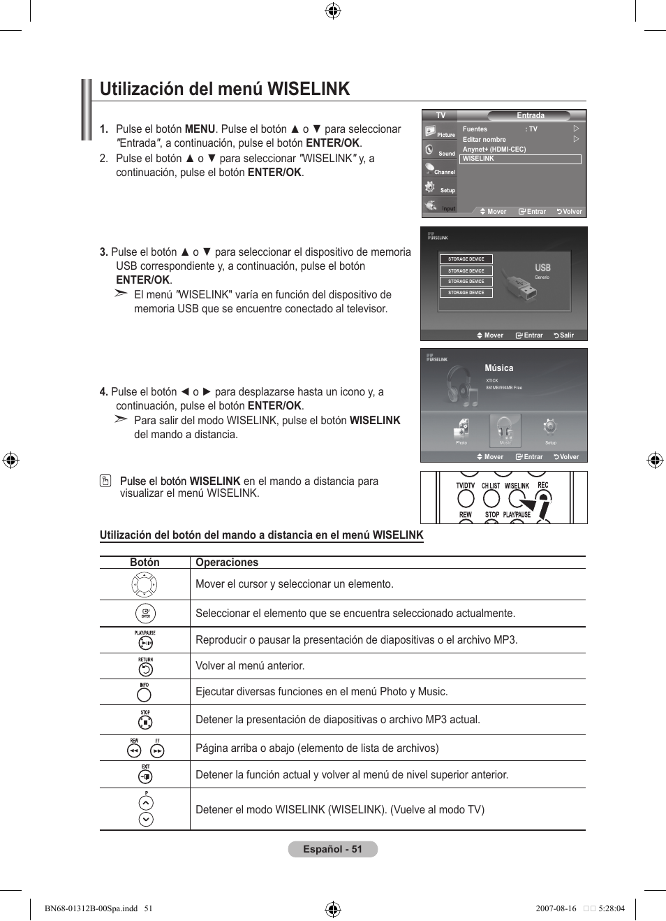 Utilización del menú wiselink | Samsung LE40F86BD User Manual | Page 375 / 516