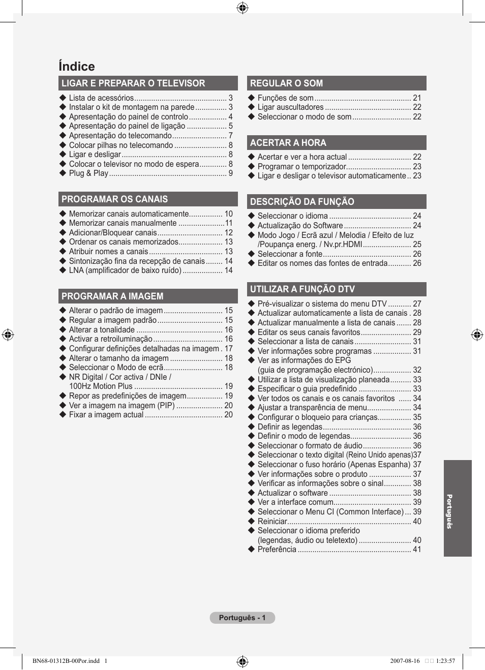 Índice | Samsung LE40F86BD User Manual | Page 389 / 516