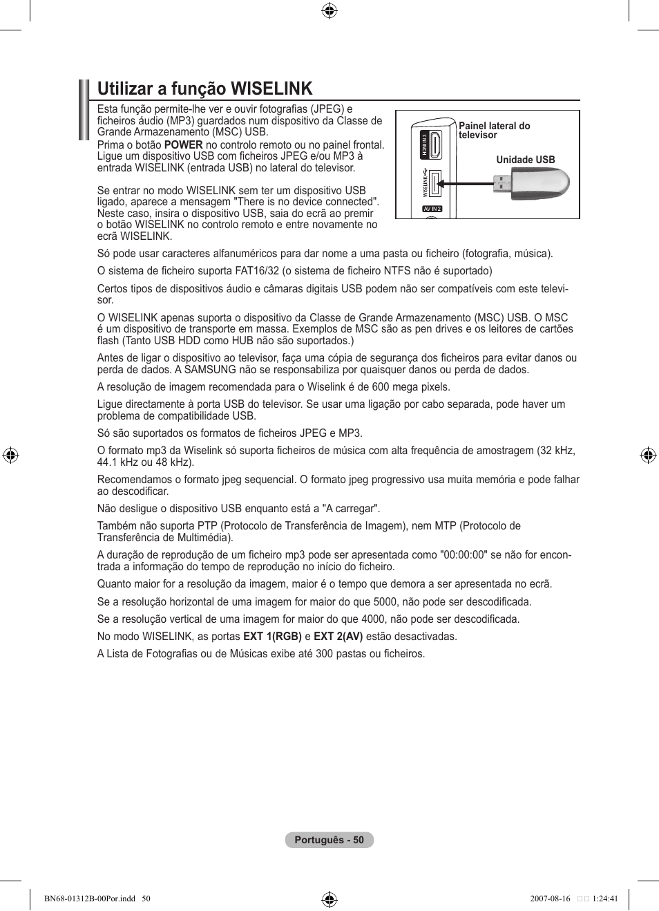 Utilizar a função wiselink | Samsung LE40F86BD User Manual | Page 438 / 516