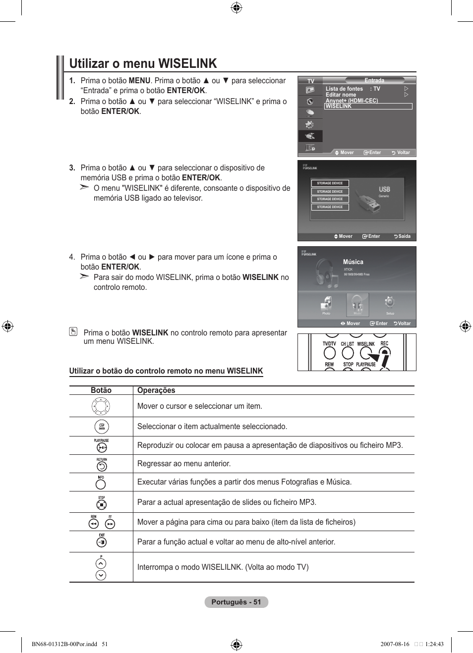 Utilizar o menu wiselink | Samsung LE40F86BD User Manual | Page 439 / 516