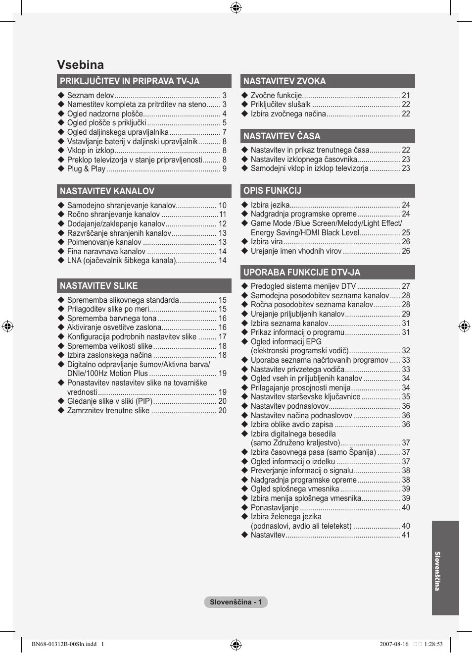 Vsebina | Samsung LE40F86BD User Manual | Page 453 / 516