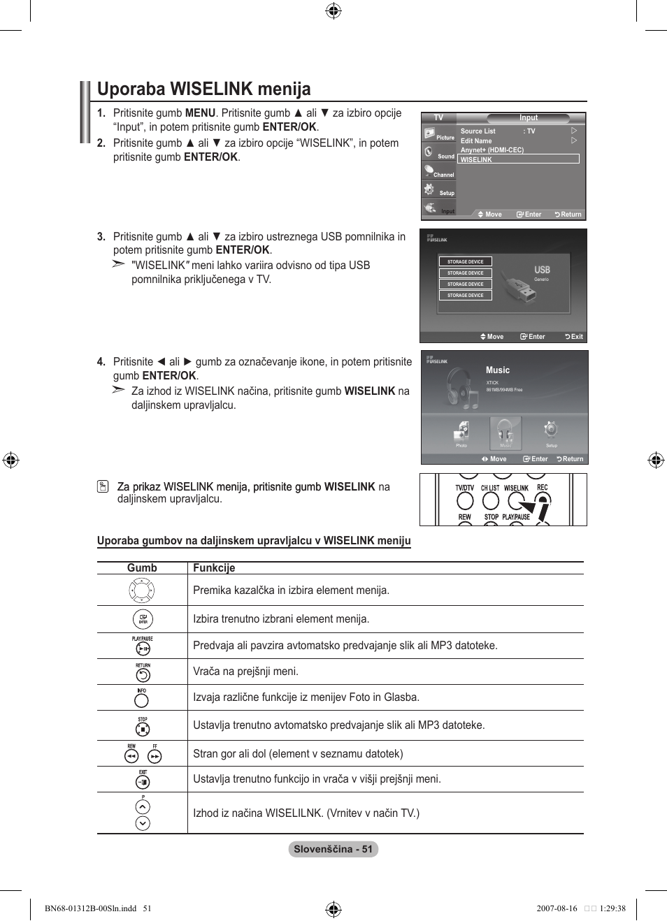 Uporaba wiselink menija | Samsung LE40F86BD User Manual | Page 503 / 516