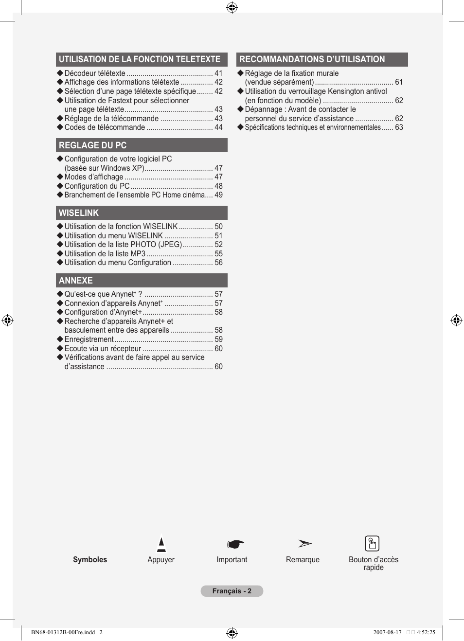 Samsung LE40F86BD User Manual | Page 68 / 516