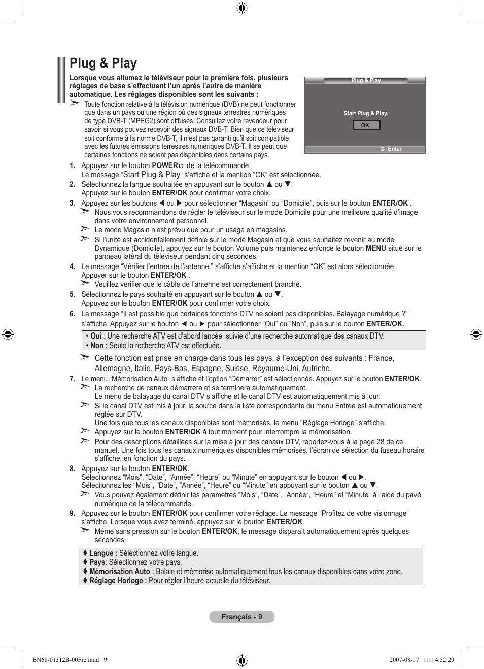 Plug & play | Samsung LE40F86BD User Manual | Page 75 / 516