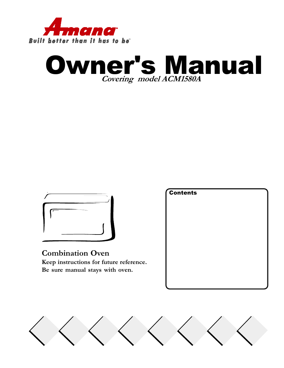 Amana ACM1580A User Manual | 24 pages