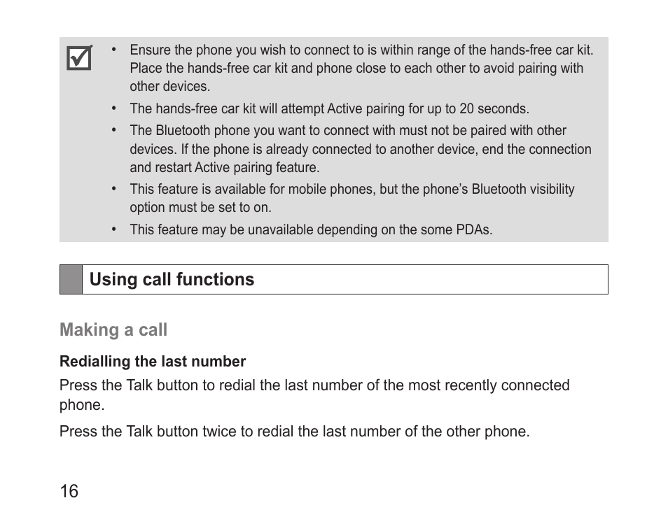 Using call functions | Samsung BHF1000 User Manual | Page 18 / 135