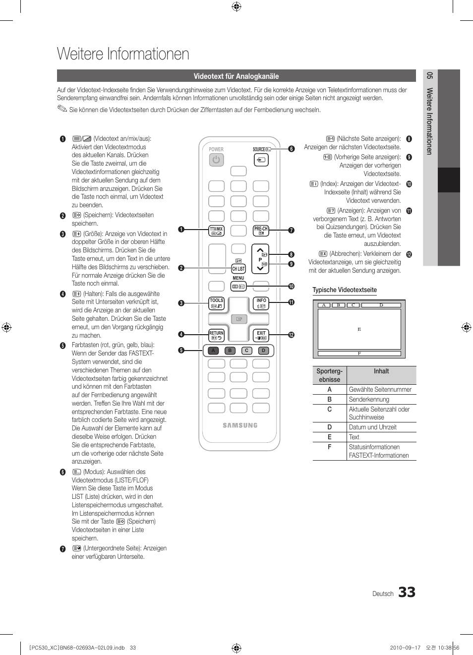 Weitere informationen | Samsung PS50C530C1W User Manual | Page 113 / 365