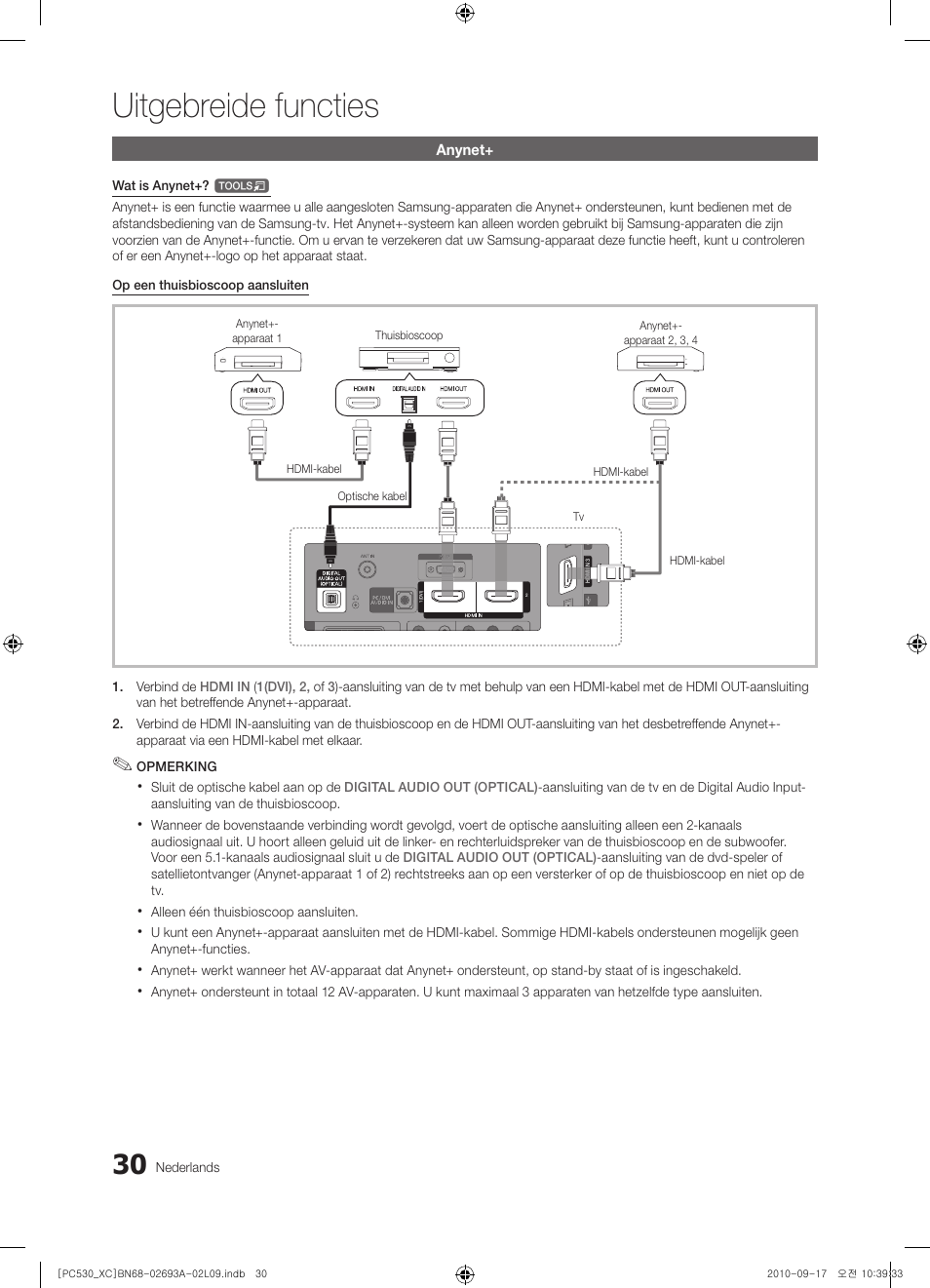 Uitgebreide functies | Samsung PS50C530C1W User Manual | Page 150 / 365