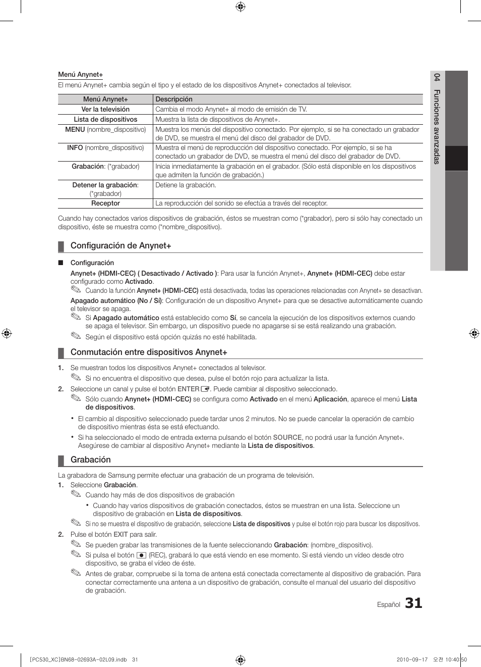 Samsung PS50C530C1W User Manual | Page 233 / 365