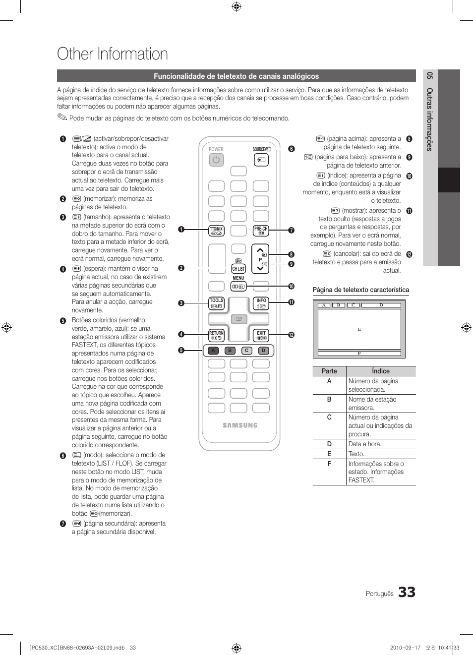 Other information | Samsung PS50C530C1W User Manual | Page 275 / 365