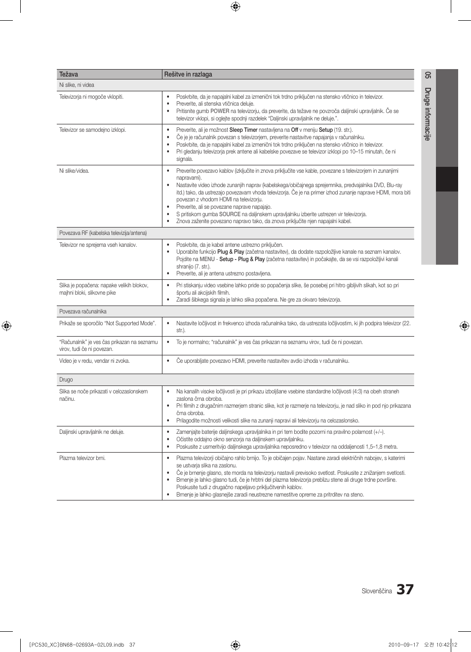 Samsung PS50C530C1W User Manual | Page 319 / 365
