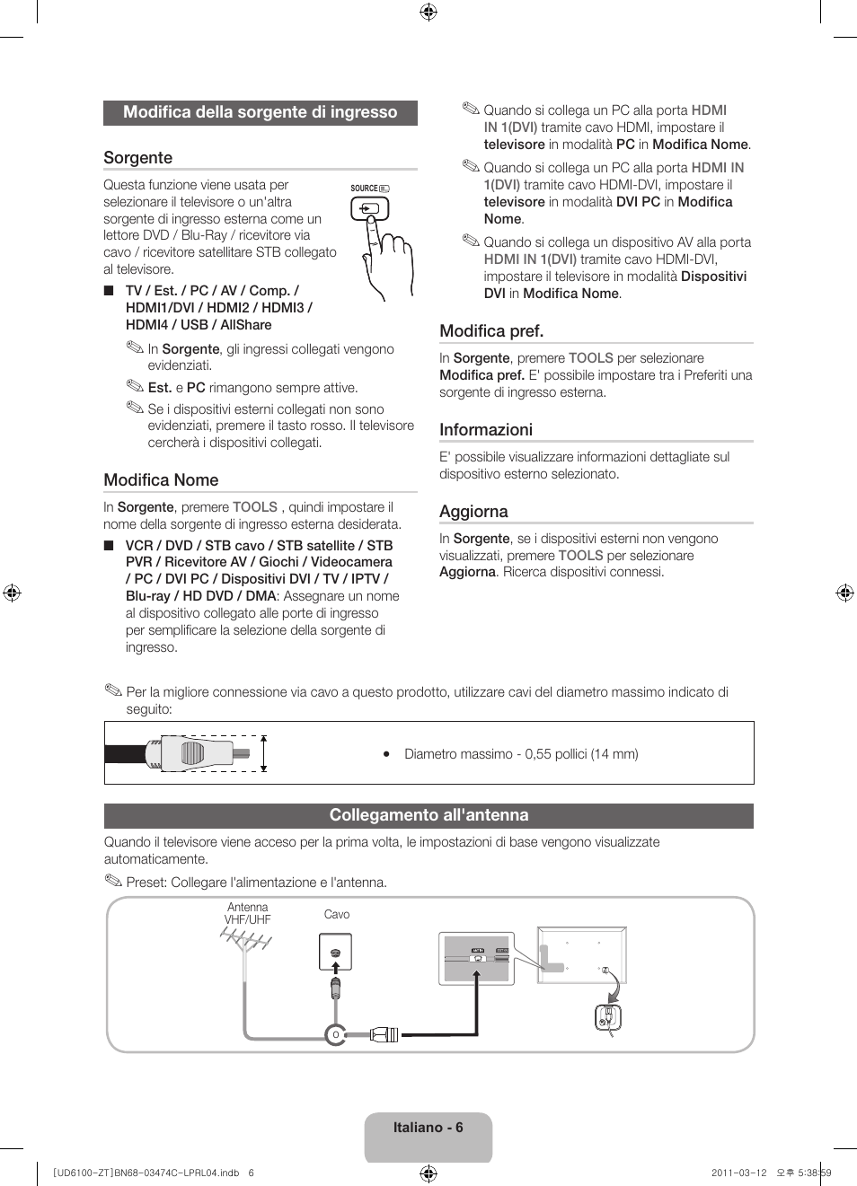Samsung UE55D6100SP User Manual | Page 70 / 86