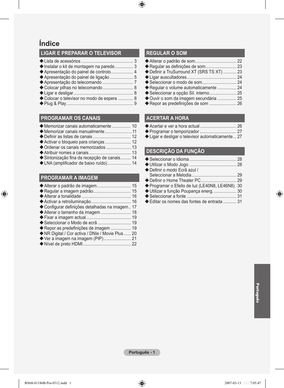 Índice | Samsung LE52M87BD User Manual | Page 375 / 498