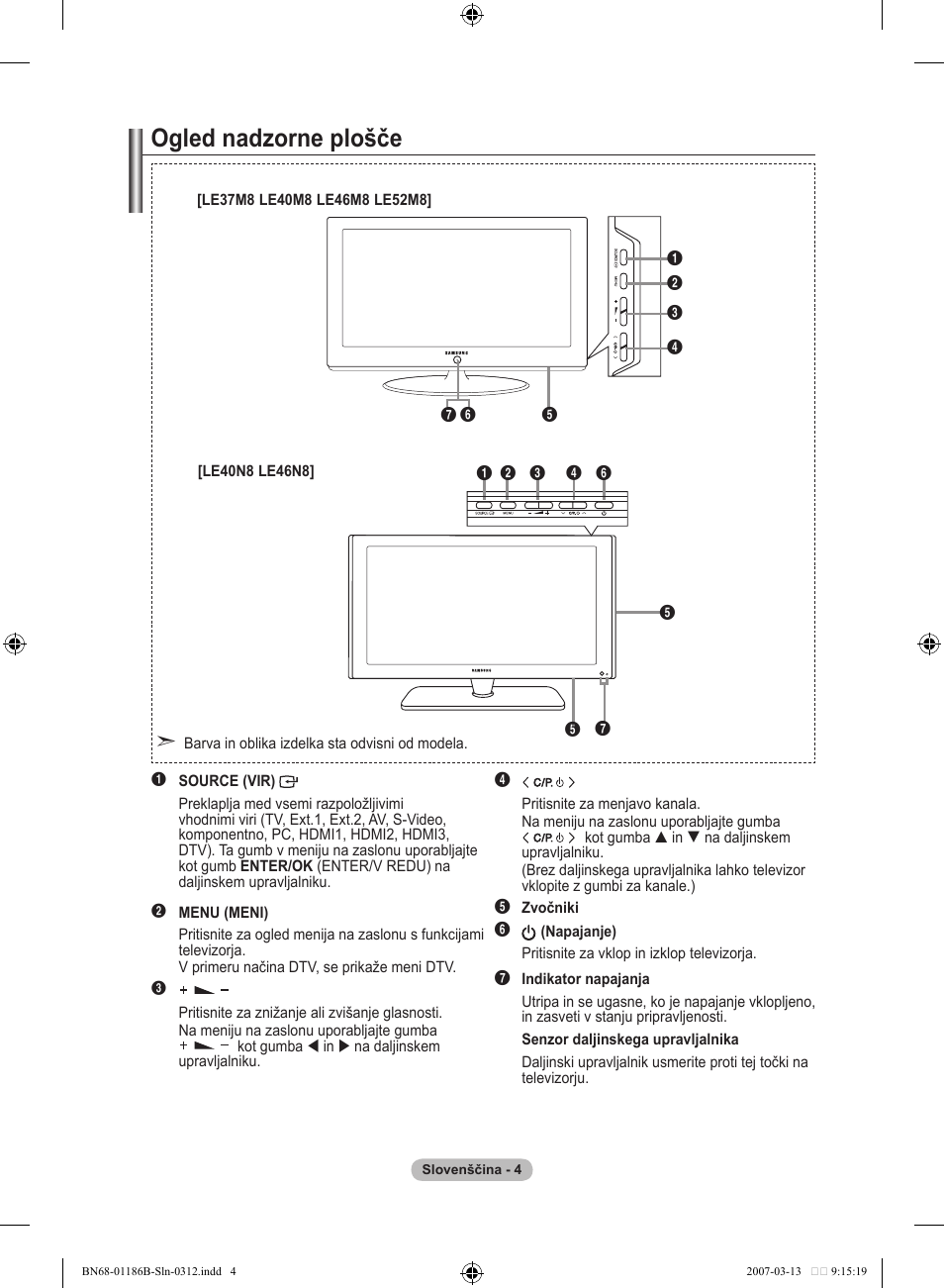 Ogled nadzorne plošče | Samsung LE52M87BD User Manual | Page 440 / 498