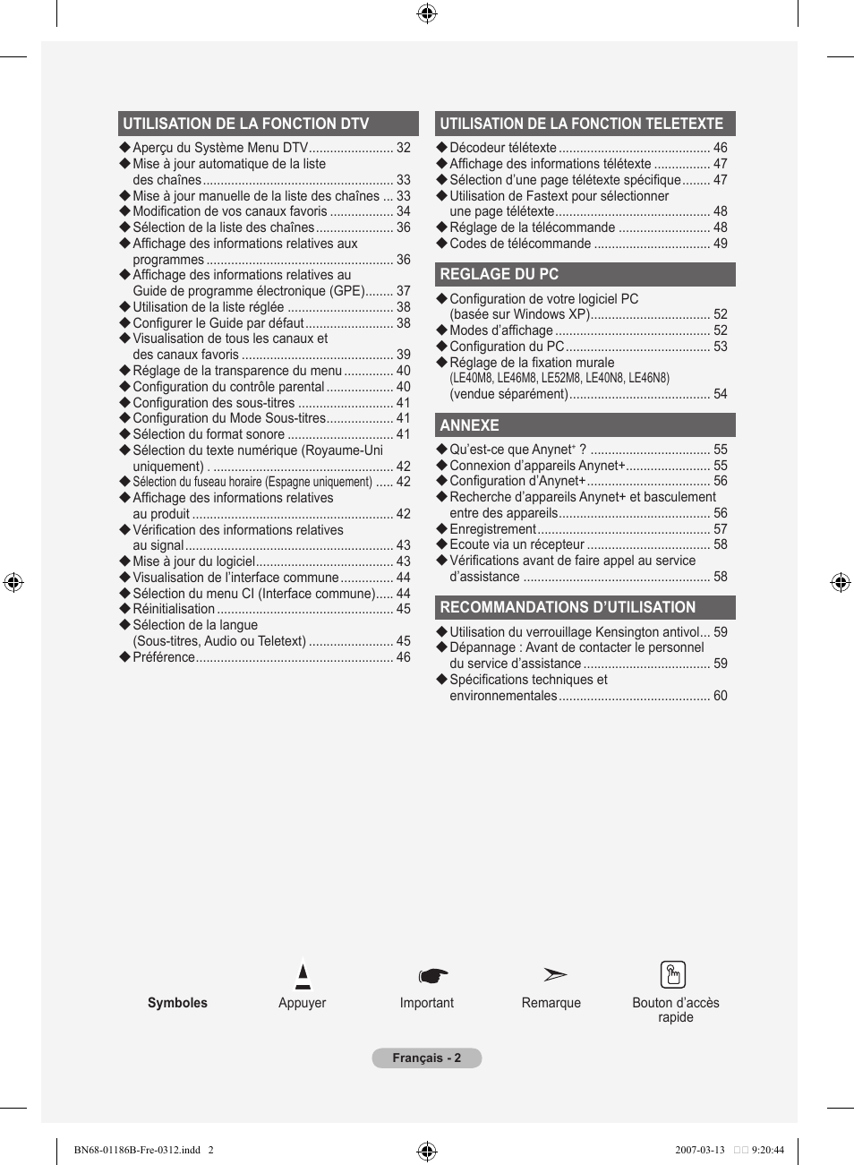 Samsung LE52M87BD User Manual | Page 66 / 498