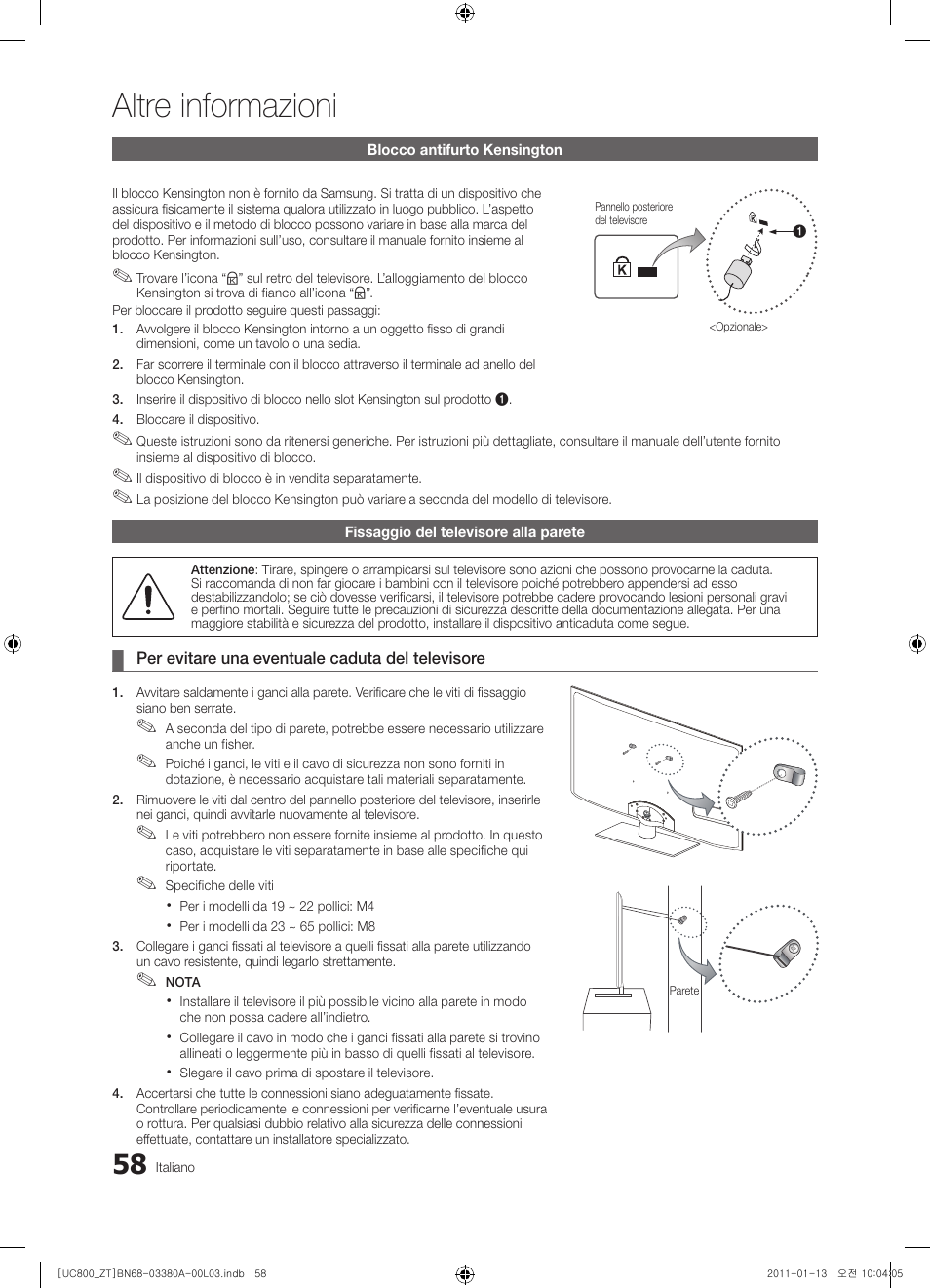 Altre informazioni | Samsung UE40S800XP User Manual | Page 122 / 192
