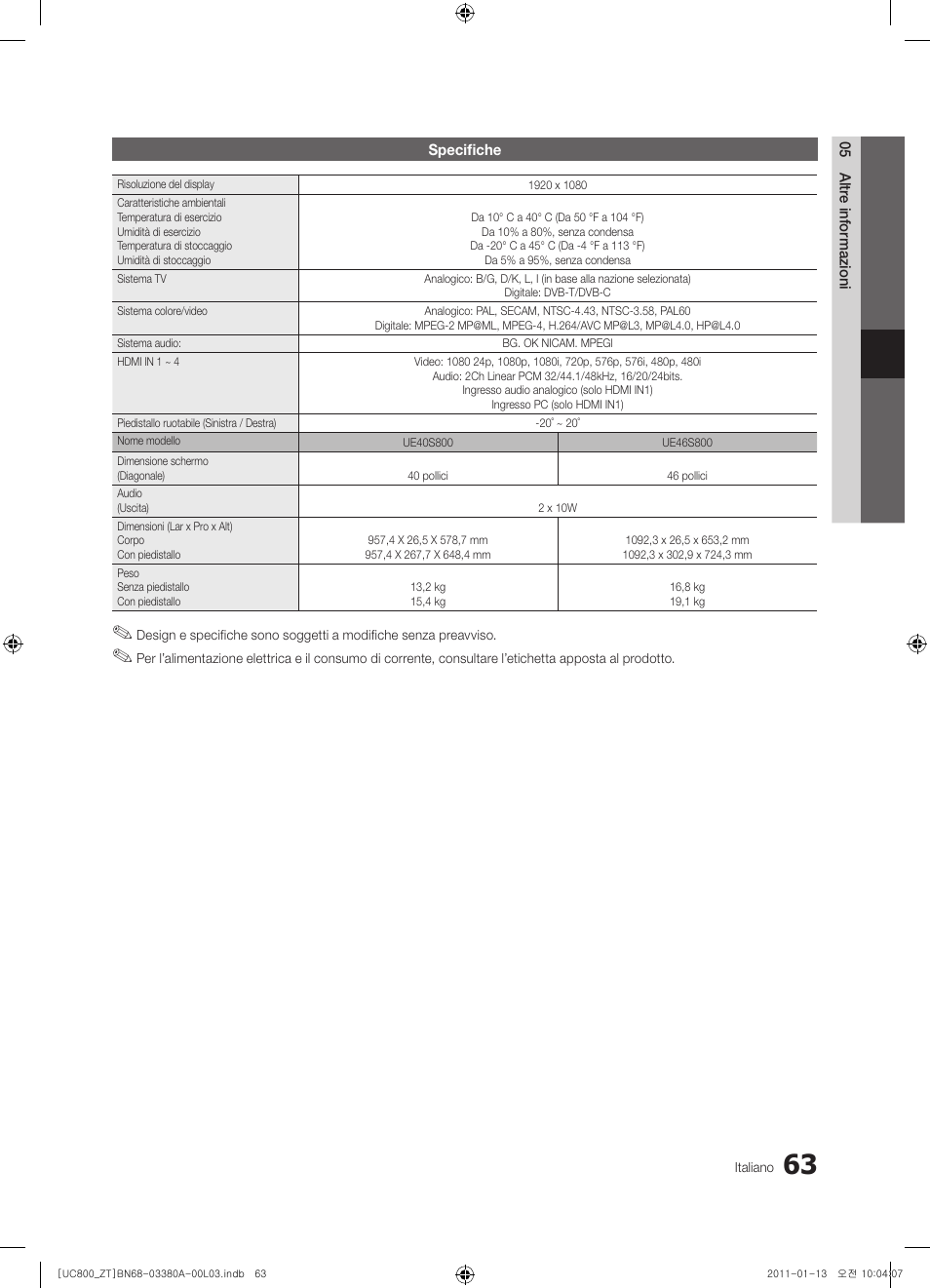 Samsung UE40S800XP User Manual | Page 127 / 192