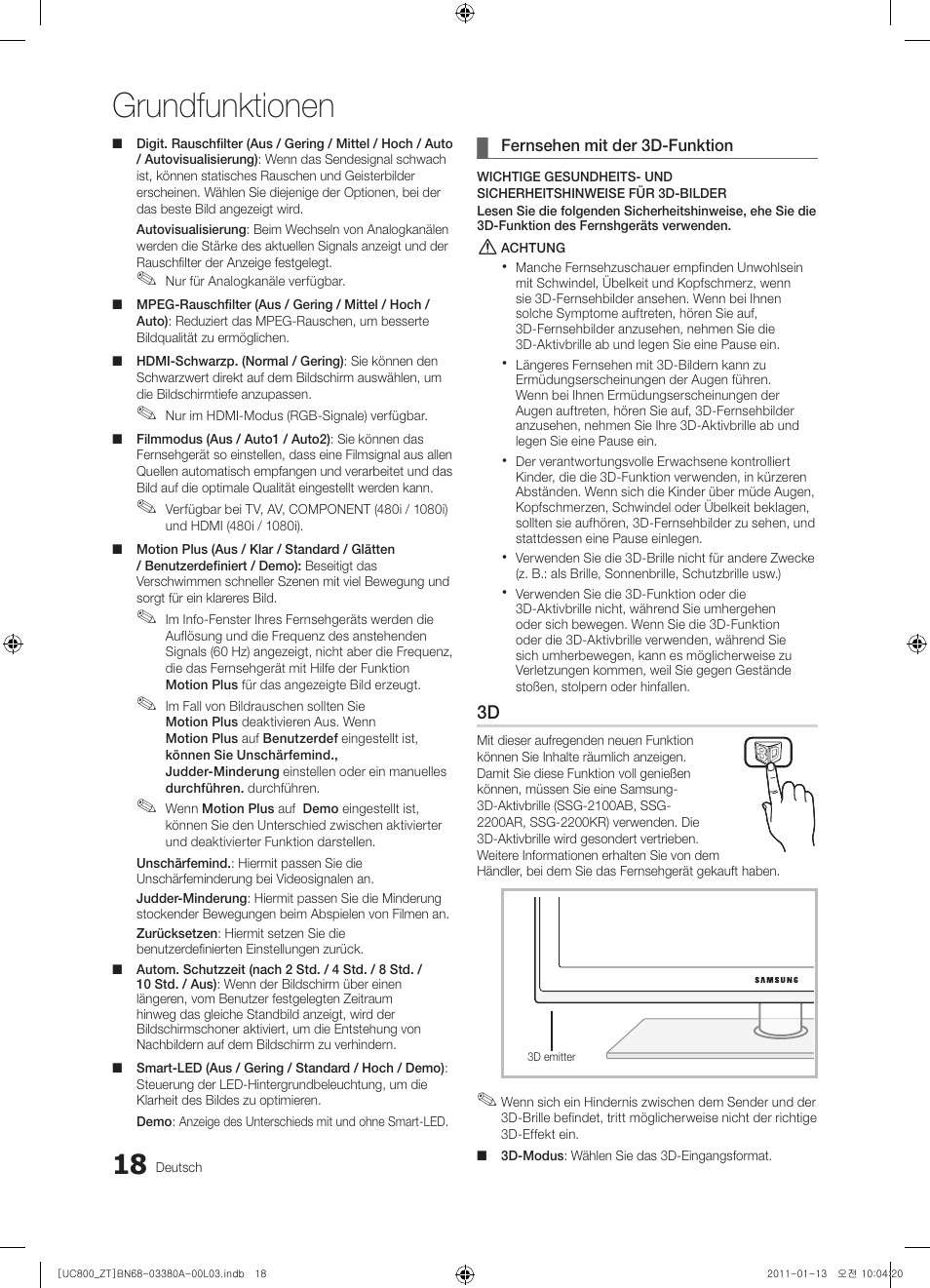 Grundfunktionen | Samsung UE40S800XP User Manual | Page 146 / 192
