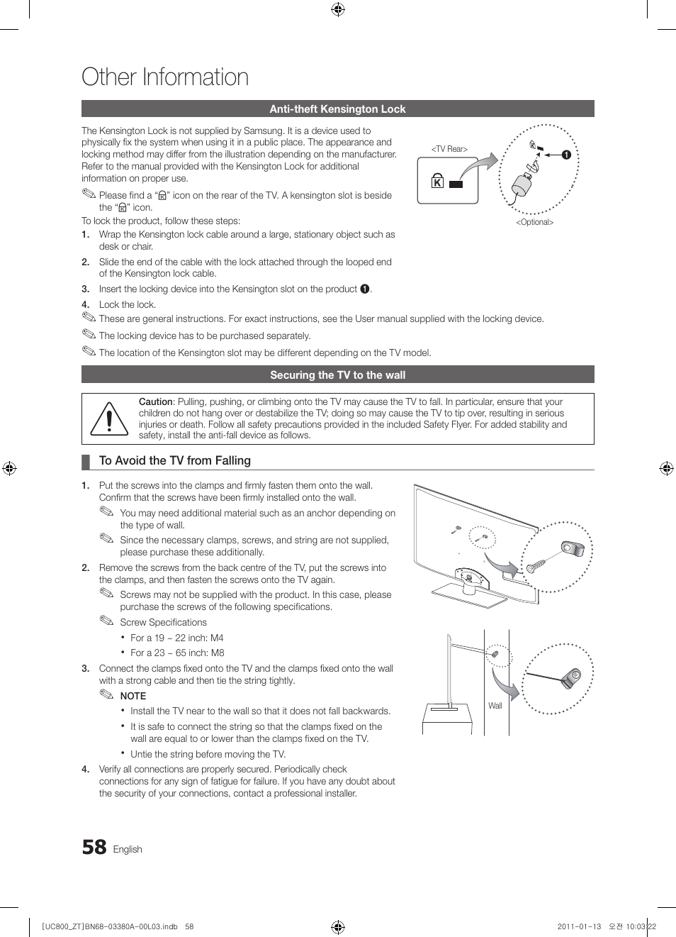 Other information | Samsung UE40S800XP User Manual | Page 58 / 192