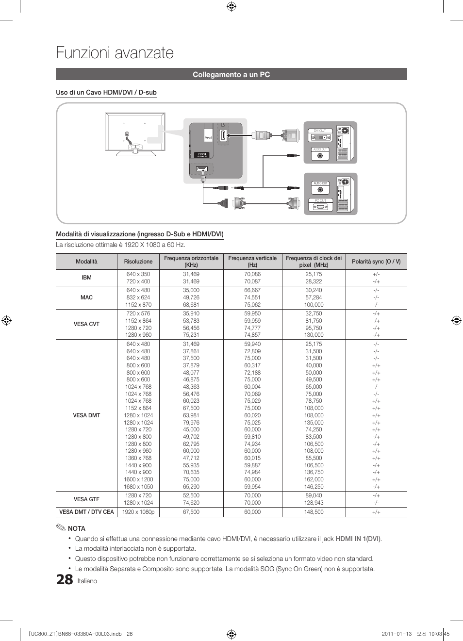 Funzioni avanzate | Samsung UE40S800XP User Manual | Page 92 / 192