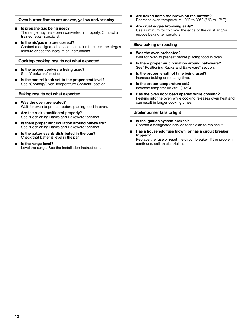 Amana W10452012A User Manual | Page 12 / 16